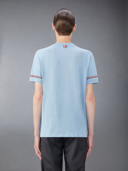 LIGHT WEIGHT COTTON STRIPE TEE BLUE