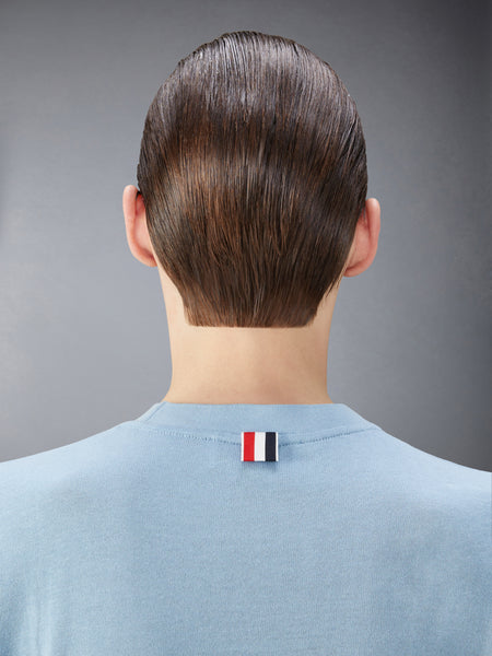 LIGHT WEIGHT COTTON STRIPE TEE BLUE