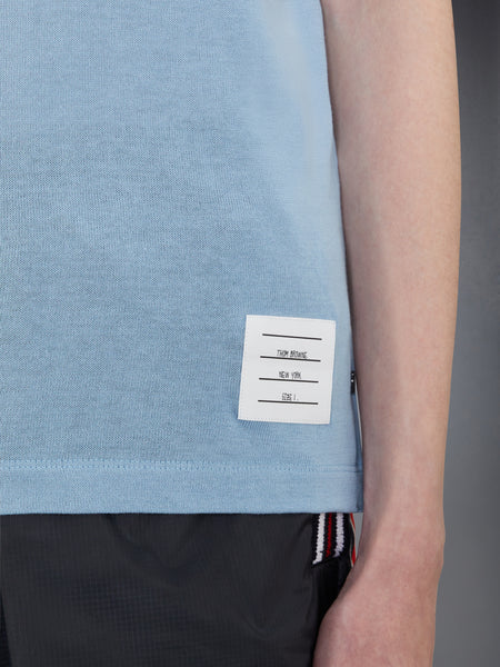 LIGHT WEIGHT COTTON STRIPE TEE BLUE