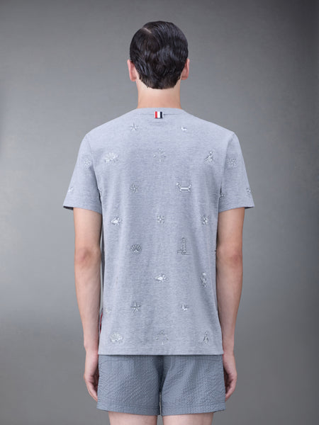 JERSEY NAUTICAL SHORT SLEEVE TEE LT GREY