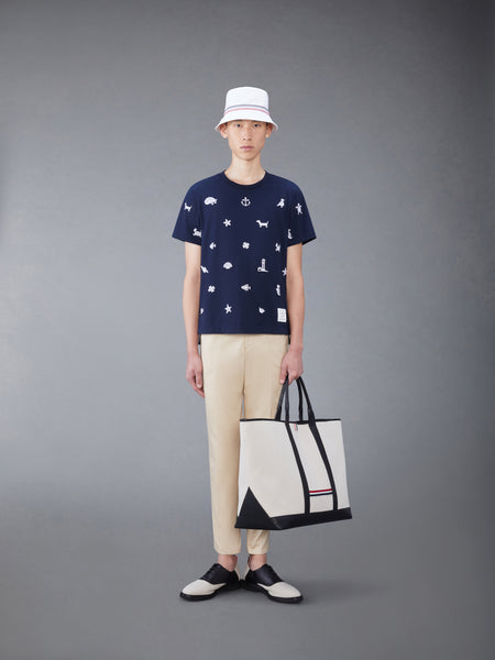 JERSEY NAUTICAL SHORT SLEEVE TEE NAVY