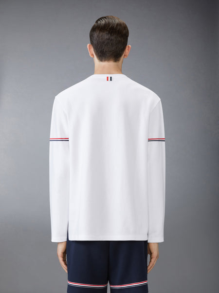 COTTON RUGBY LONG SLEEVE TEE WHITE