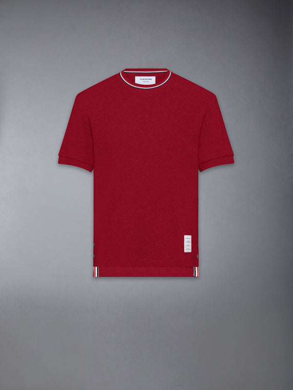 COTTON WAFFLE RIB CUFF TEE - featured image