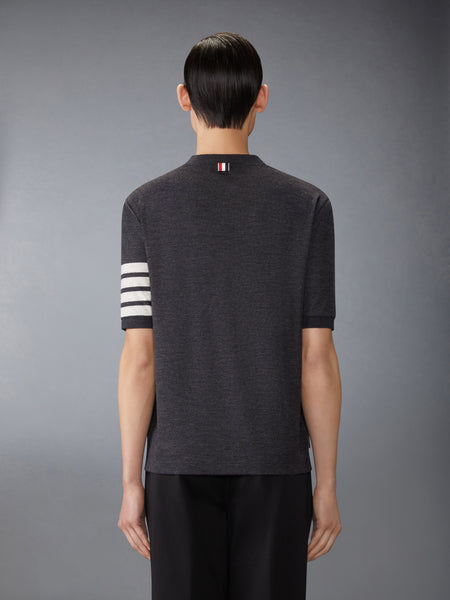 WOOL JERSEY 4-BAR TEE CHARCOAL