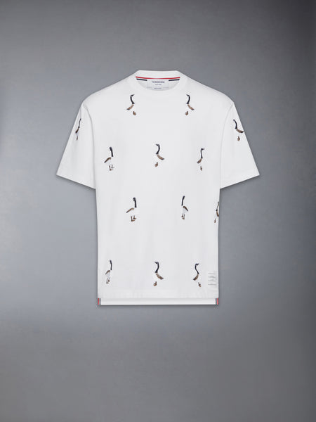GEESE PRINT JERSEY TEE WHITE