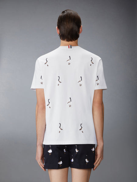 GEESE PRINT JERSEY TEE WHITE