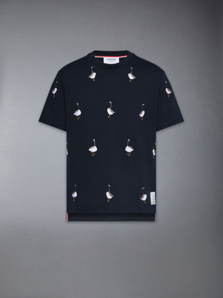 GEESE PRINT JERSEY TEE NAVY