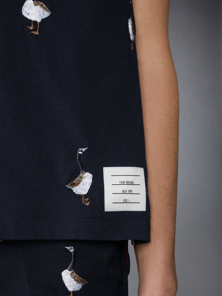 GEESE PRINT JERSEY TEE NAVY