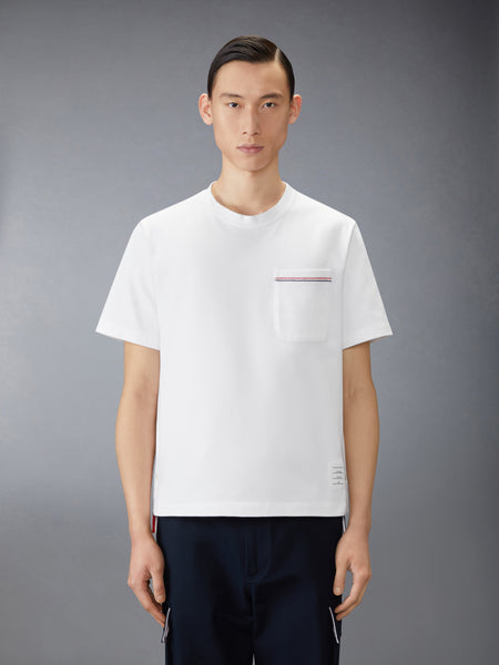 JERSEY RWB STRIPE OVERSIZED TEE WHITE