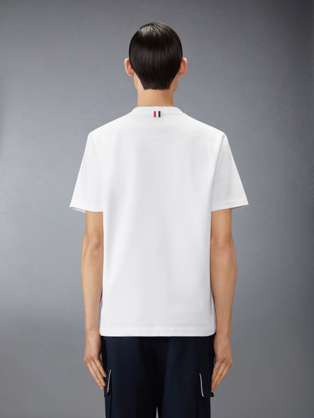JERSEY RWB STRIPE OVERSIZED TEE WHITE