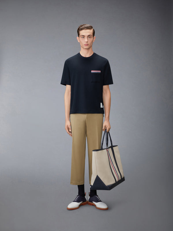 TEXTURED COTTON LINEN RWB EMBROIDERY TEE - image 3