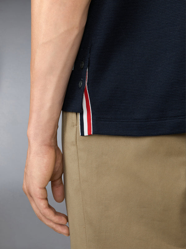 TEXTURED COTTON LINEN RWB EMBROIDERY TEE - image 5