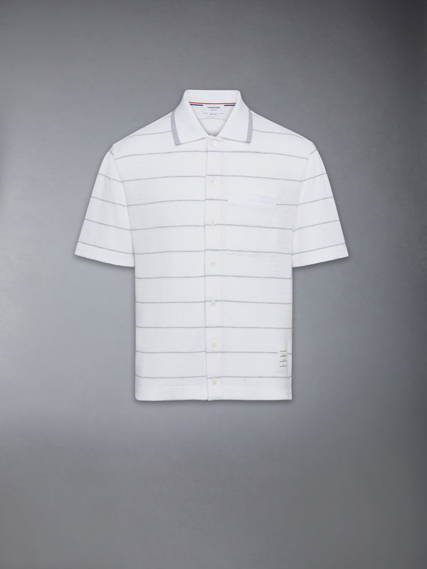 STRIPE WAFFLE SHORT SLEEVE SHIRT - featured image