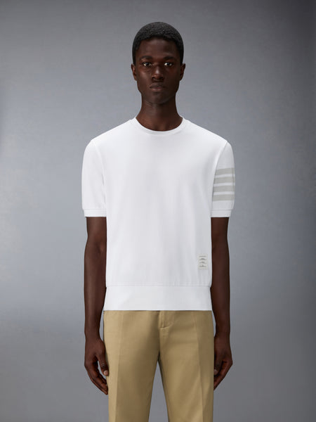 COTTON JERSEY 4-BAR TEE WHITE