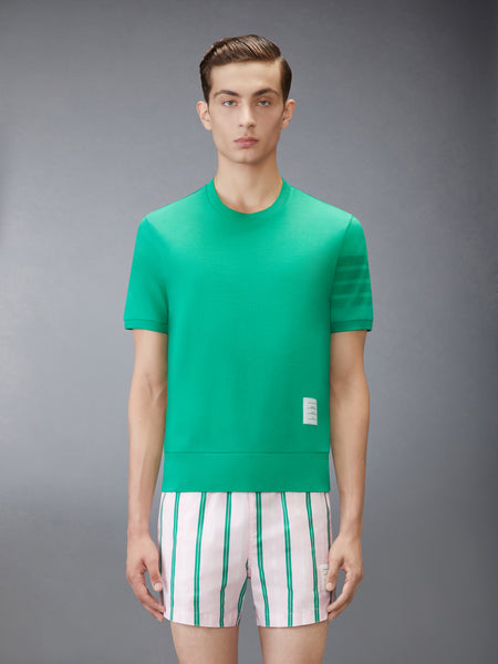 COTTON JERSEY 4-BAR TEE LT GREEN