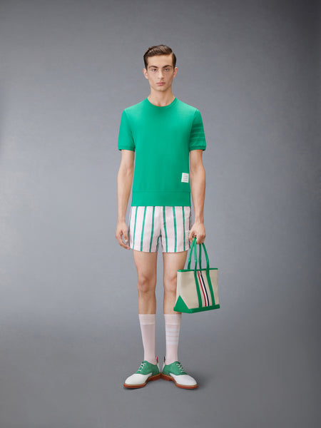 COTTON JERSEY 4-BAR TEE LT GREEN