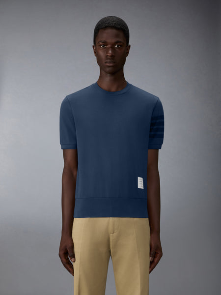 COTTON JERSEY 4-BAR TEE NAVY