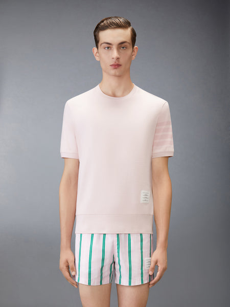 COTTON JERSEY 4-BAR TEE LT PINK
