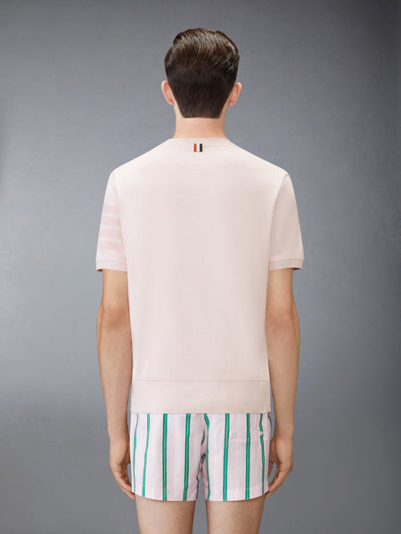 COTTON JERSEY 4-BAR TEE LT PINK