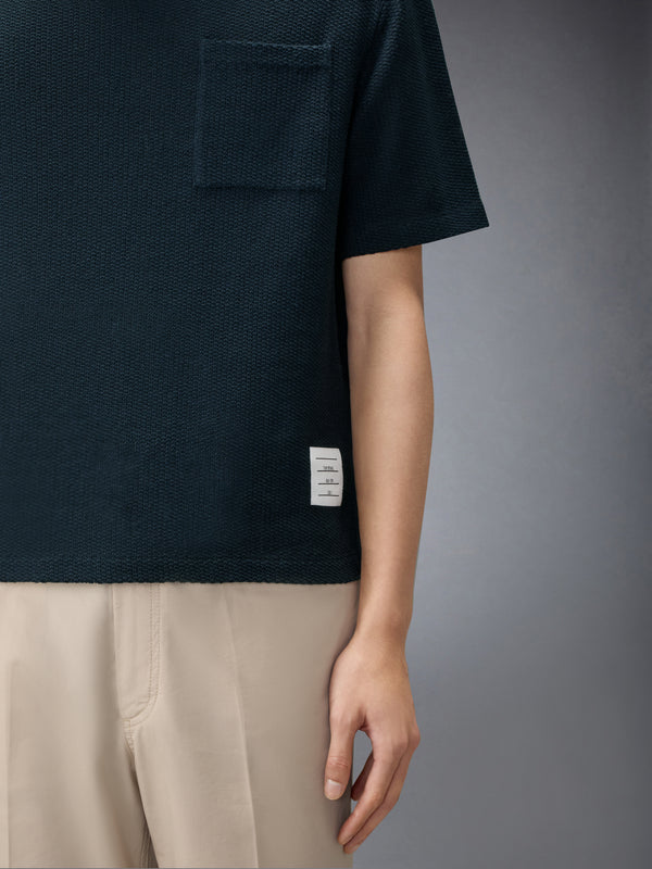 TEXTURED COTTON LINEN TEE - image 5