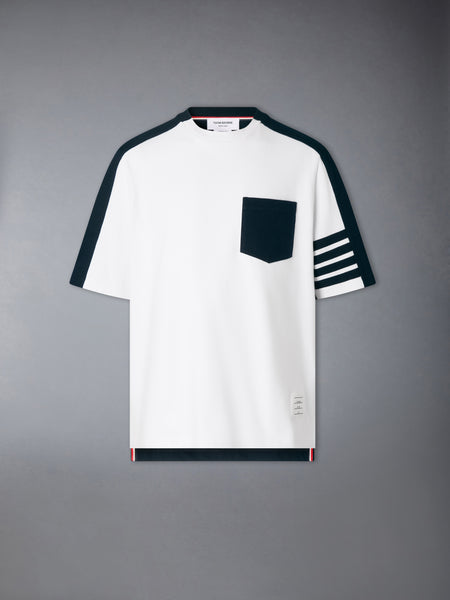 JERSEY 4-BAR COLORBLOCK OVERSIZED TEE WHITE