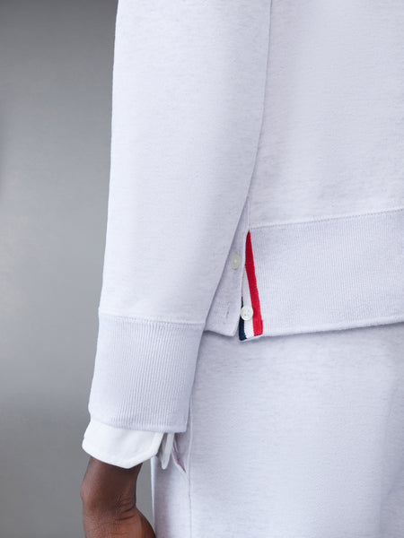 CLASSIC LOOPBACK 4-BAR SWEATSHIRT WHITE-GREY