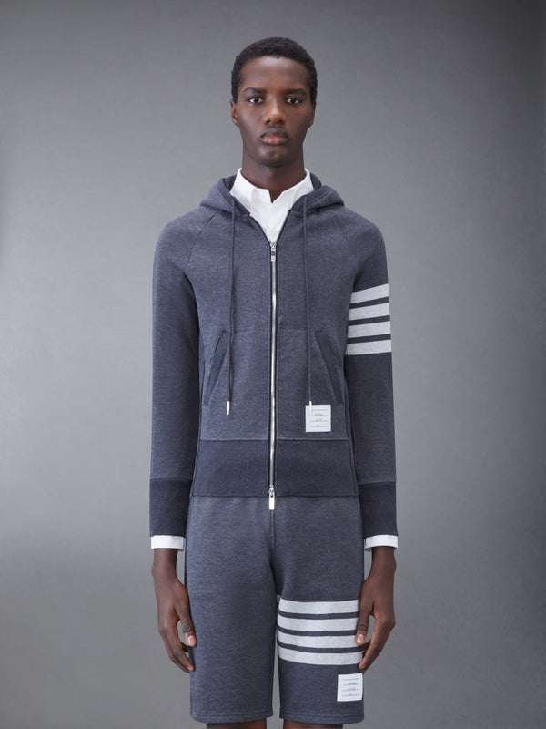 CLASSIC LOOPBACK 4-BAR ZIP UP HOODIE - featured image