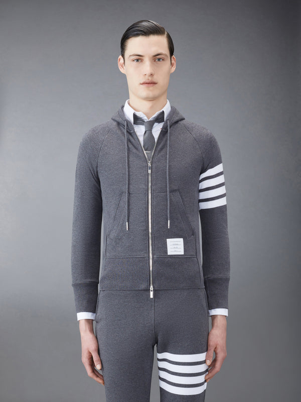CLASSIC LOOPBACK 4-BAR ZIP UP HOODIE - featured image