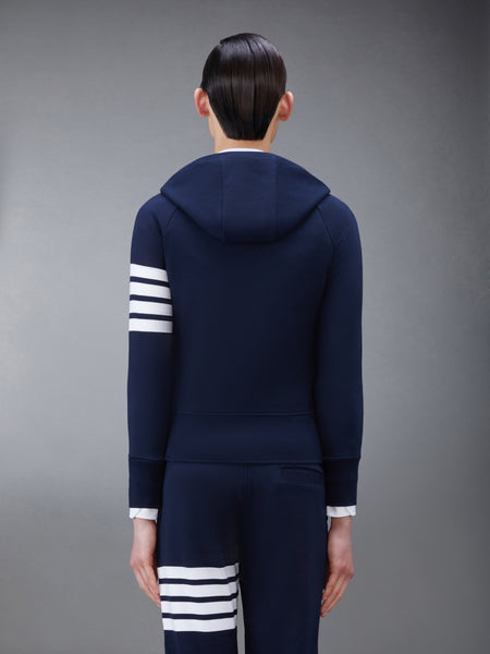 CLASSIC LOOPBACK 4-BAR ZIP UP HOODIE NAVY