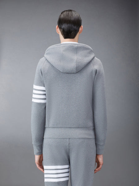 WAFFLE RAGLAN FULL ZIP HOODIE MED GREY
