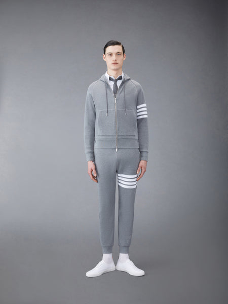 WAFFLE RAGLAN FULL ZIP HOODIE MED GREY