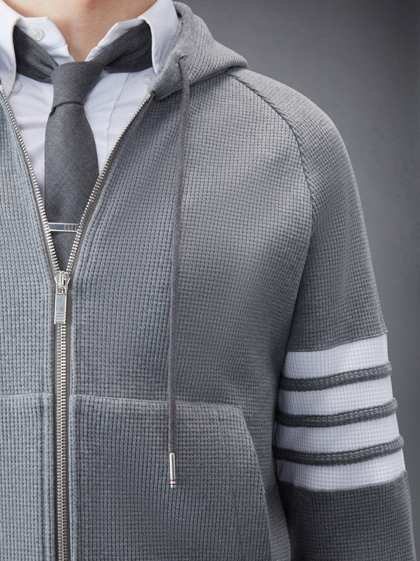 WAFFLE RAGLAN FULL ZIP HOODIE - image 5