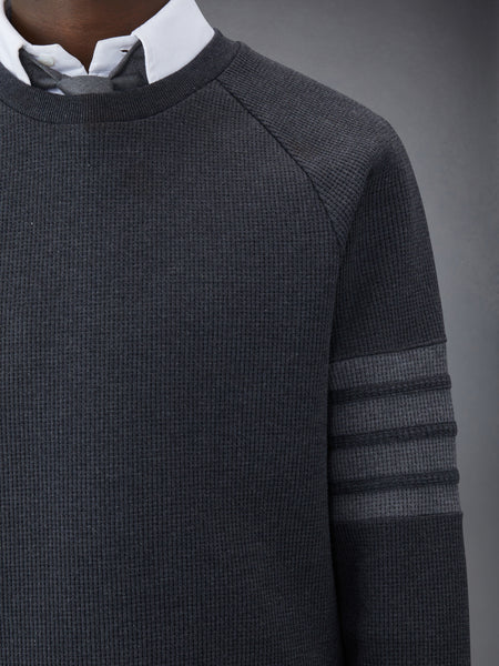 WAFFLE RAGLAN SWEATSHIRT CHARCOAL