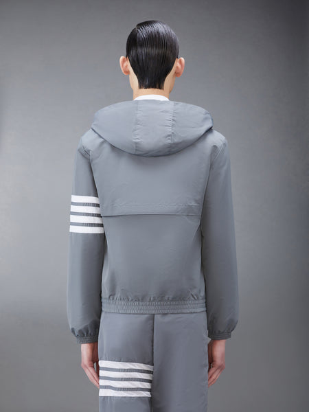 RIPSTOP MESH 4-BAR HOODED JACKET MED GREY