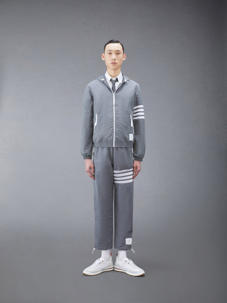 RIPSTOP MESH 4-BAR HOODED JACKET MED GREY