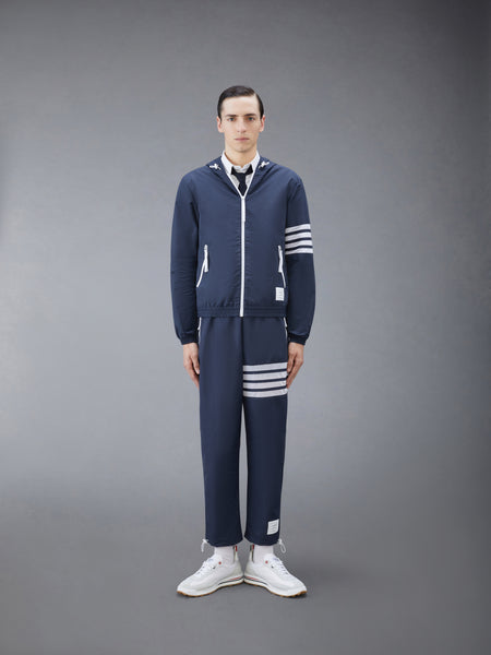 RIPSTOP MESH 4-BAR HOODED JACKET NAVY