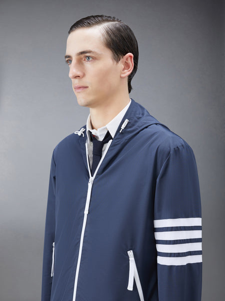 RIPSTOP MESH 4-BAR HOODED JACKET NAVY