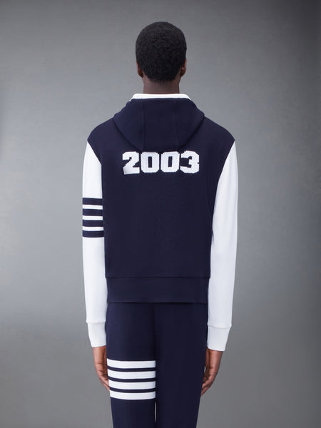 CASHMERE WAFFLE 2003 4-BAR HOODIE NAVY