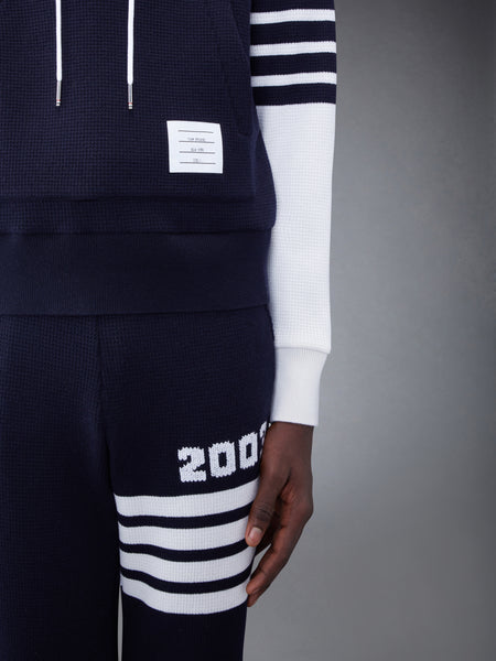 CASHMERE WAFFLE 2003 4-BAR HOODIE NAVY