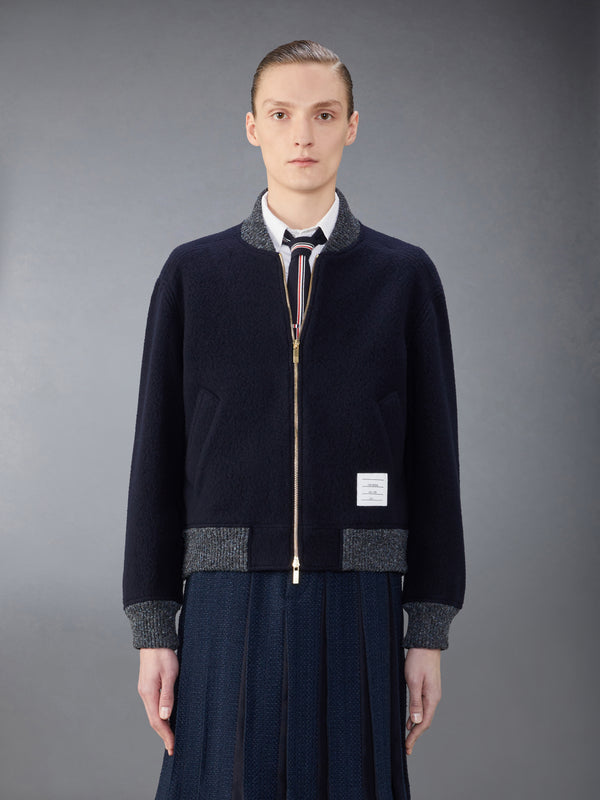WOOL FLEECE BOMBER JACKET - featured image