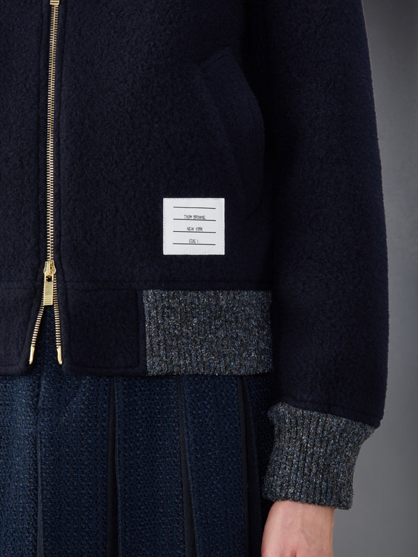 WOOL FLEECE BOMBER JACKET - image 4
