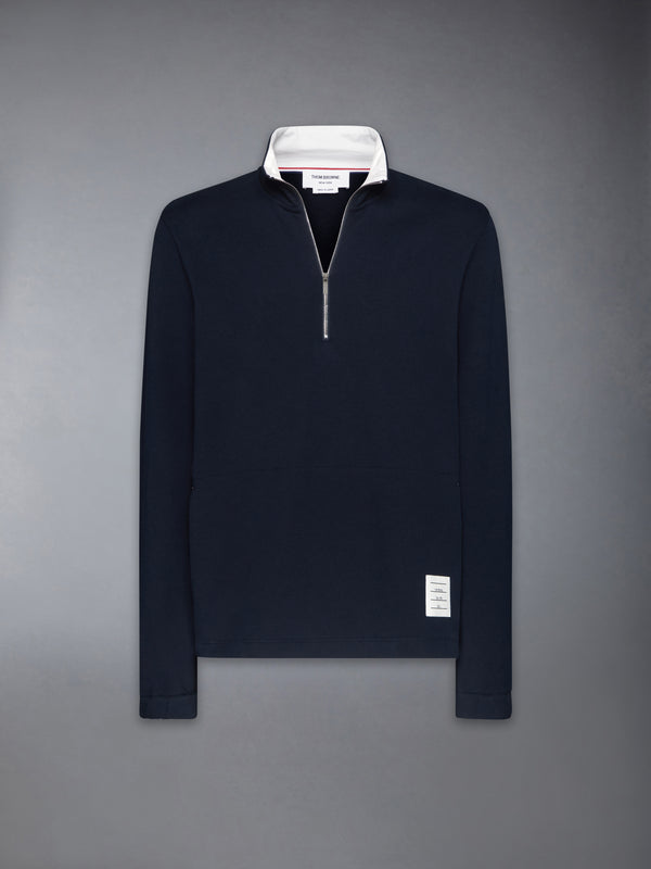 LOOPBACK JERSEY 4-BAR HALF ZIP PULLOVER - featured image