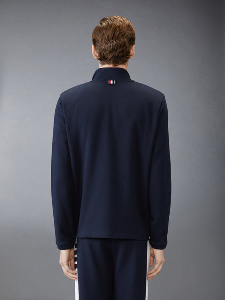 LOOPBACK JERSEY 4-BAR HALF ZIP PULLOVER NAVY