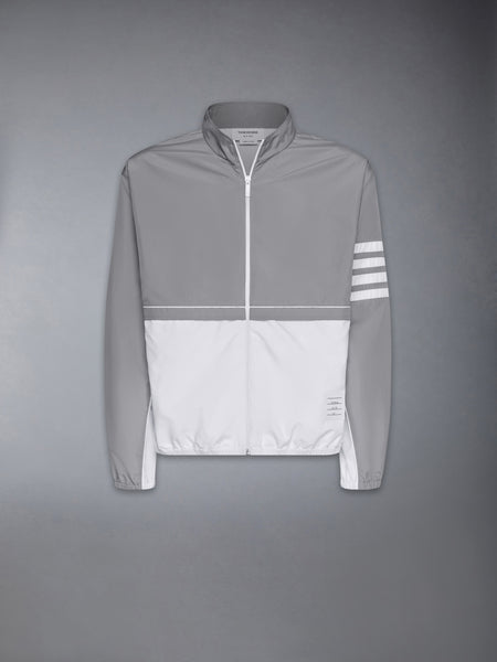 RIPSTOP 4-BAR COLOR BLOCK WINDBREAKER MED GREY