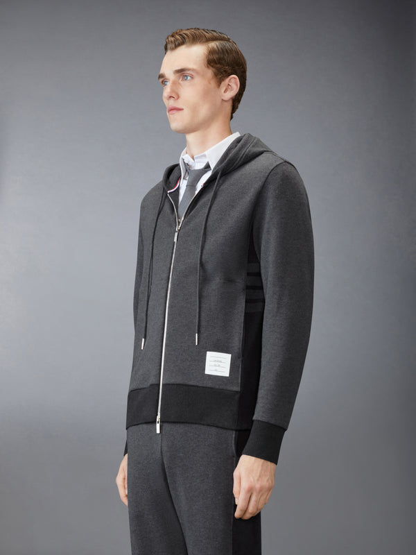 LOOPBACK JERSEY 4-BAR ZIP UP HOODIE - image 4