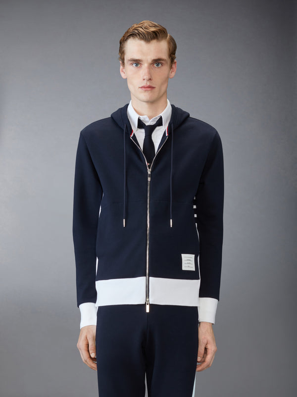 LOOPBACK JERSEY 4-BAR ZIP UP HOODIE - image 1