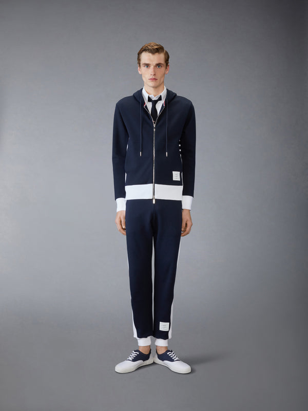 LOOPBACK JERSEY 4-BAR ZIP UP HOODIE - image 3