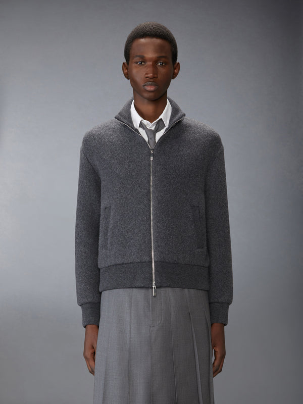 WOOL FLEECE FUNNEL NECK ZIP UP JACKET - image 1
