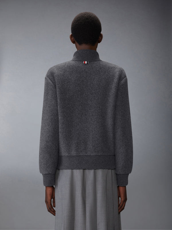 WOOL FLEECE FUNNEL NECK ZIP UP JACKET - image 2