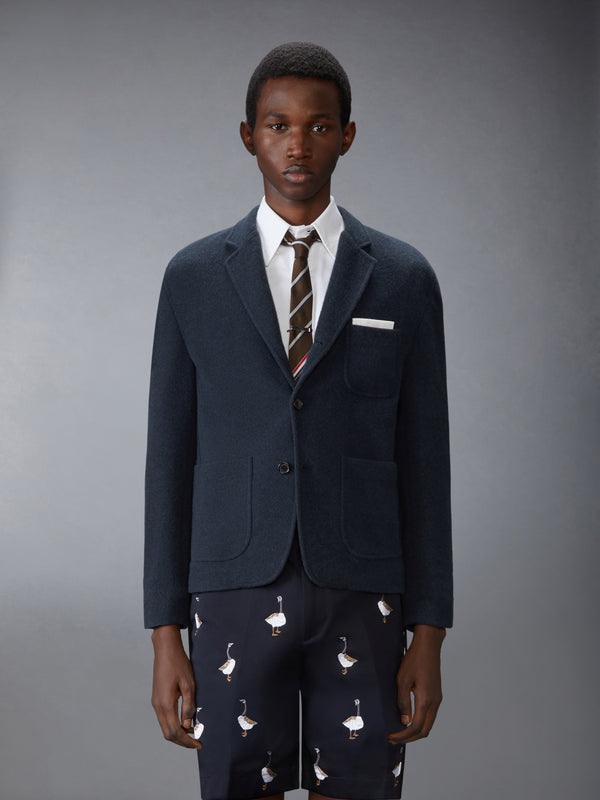 WOOL SILK PIQUE SACK JACKET - image 1